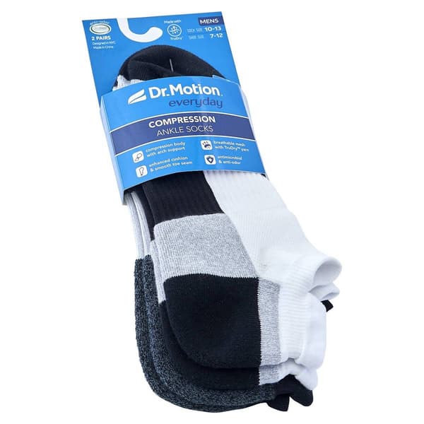 Mens Dr. Motion 2pk. Color Block Socks