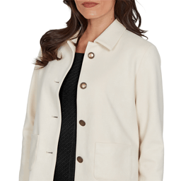 Womens Emaline Feminine Mystique Solid Faux Suede Jacket