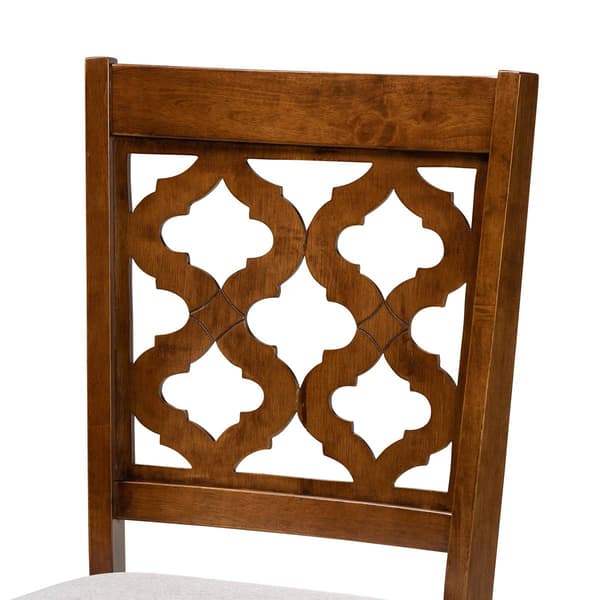 Baxton Studio Ramiro Grey/Walnut Brown Wood 5pc. Dining Set