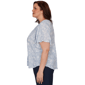 Plus Size Emaline Sapphire Serenade II Short Sleeve Floral Blouse - image 4