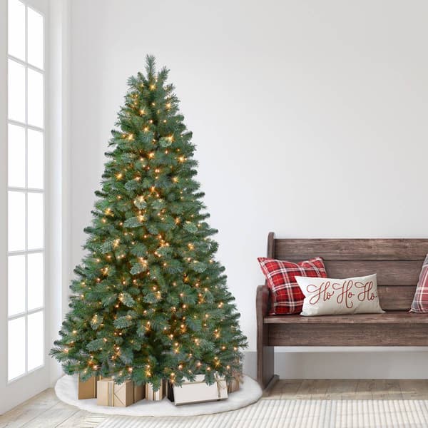 Puleo International 6.5ft. Pre-Lit Artificial Christmas Pine Tree