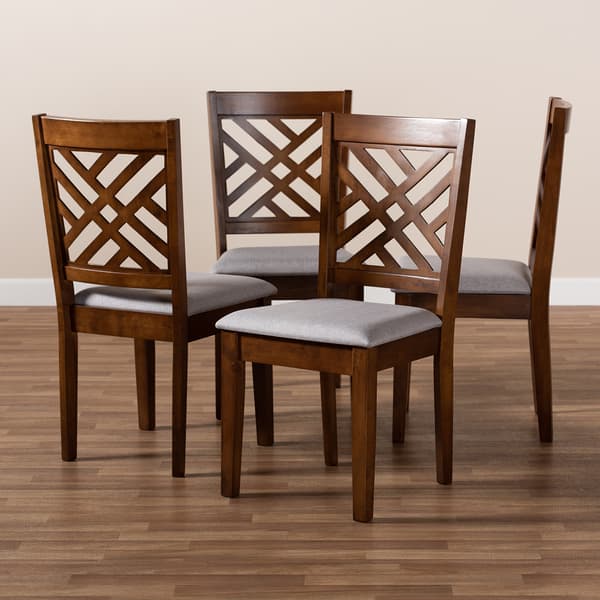 Baxton Studio Caron 4 Piece Dining Chair Set