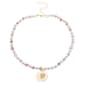 Ashley Cooper(tm) Gold Pearl & Beaded Flower Necklace - image 1