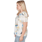 Womens Alfred Dunner Out Of The Blue Floral Birds V Neck Tee - image 4