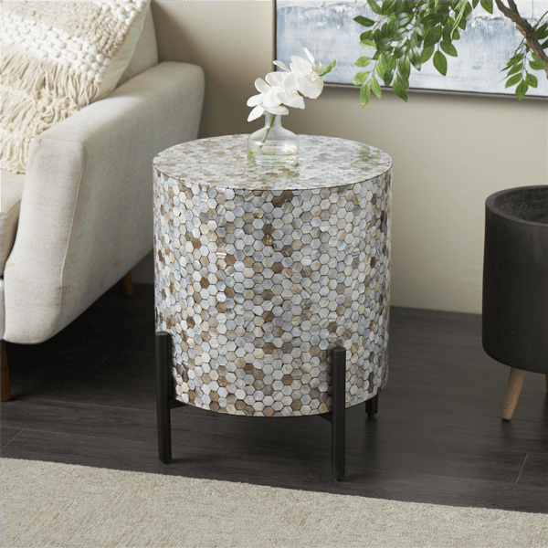 9th & Pike® Contemporary Multi Colored Mother Of Pearl Shell Acc