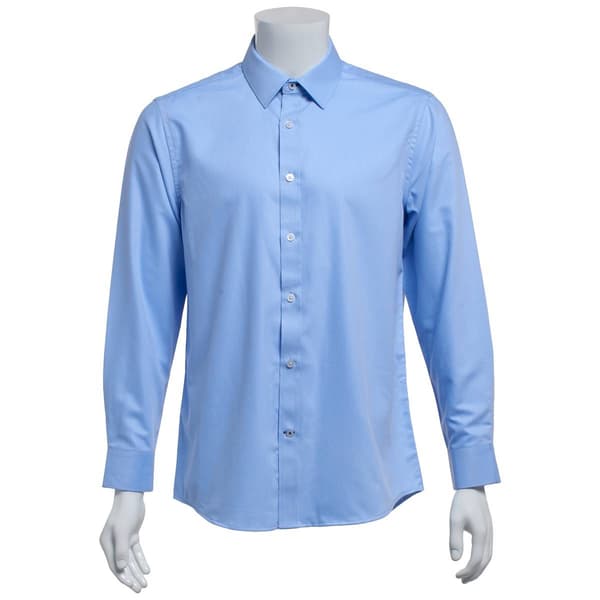 Mens Tom Baine Slim Fit Jacquard Dress Shirt - Blue Bamboo - image 