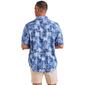 Mens Joe Marlin Palm Tree Button Down Shirt - Blue - image 2