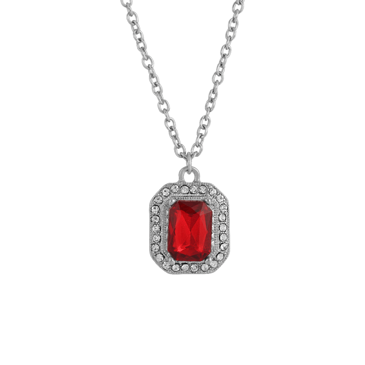 1928 Jewelry 16in. Octagon Pendant Necklace