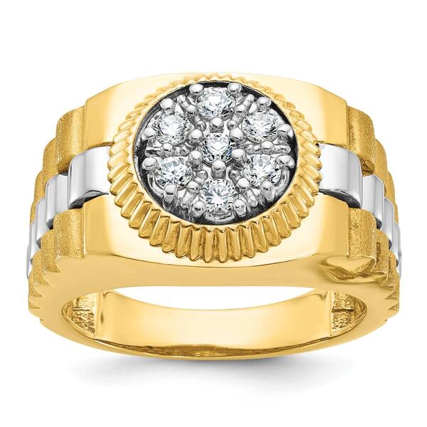 Mens Diamond Classics&#40;tm&#41; 10kt IBGoodman 7 Stone 1/2ctw Diamond Ring - image 