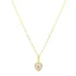 Kids 14kt. Yellow Gold Heart w/ CZ Pendant Necklace - image 1