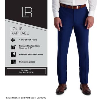 Mens Louis Raphael Stretch Skinny Fit Flat Front Pants - Boscov's