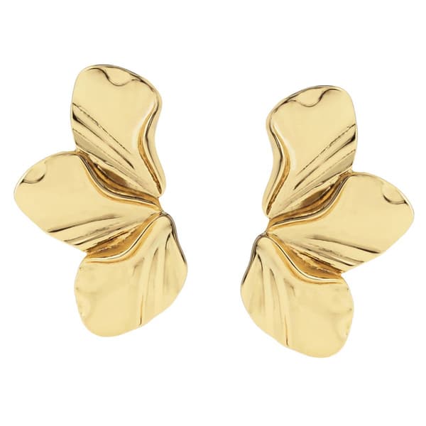 Steve Madden Vintage Gold Flower Post Earrings