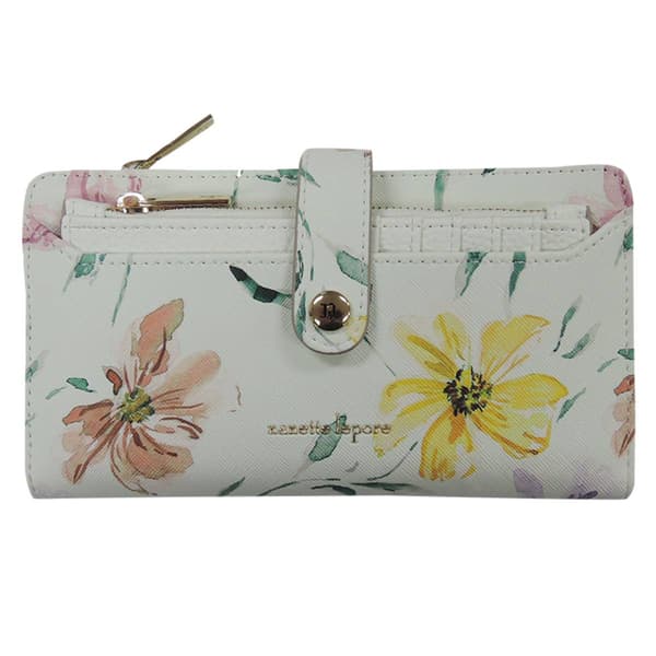 Womens Nanette Lepore Lilli Bifold Wallet - Peony Blooms