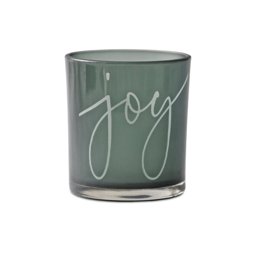 Melrose Green Glass Joy Candle Holder - Set of 3