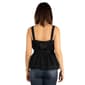 Womens 24/7 Comfort Apparel Black Lace Insert Tank Top - image 2