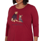 Plus Size Ruby Rd. Must Haves II 3/4 Sleeve Pawsitive Vibes Tee - image 5