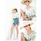 Womens MNK Elbow Sleeve V-Neck Ruffle Blouse - image 4