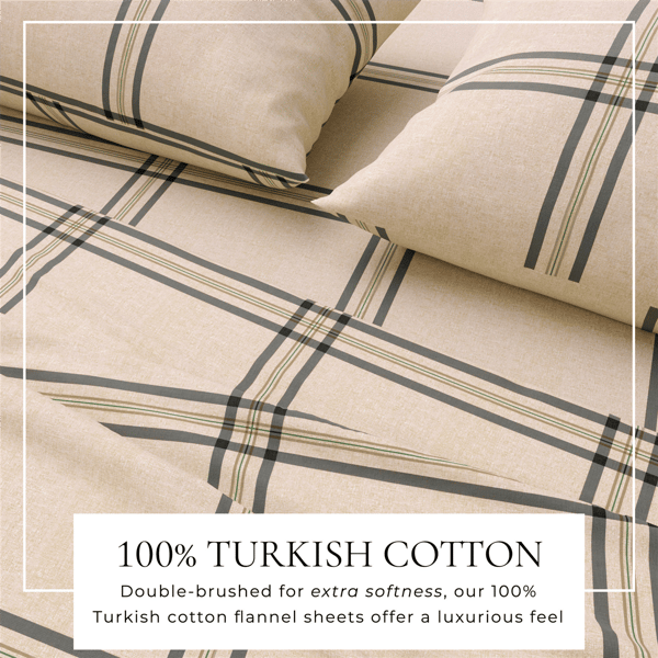 Freshfolds Plaid Flannel Wide Plaid Sheet Set