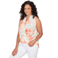 Womens Emaline Verde Grove I Sleeveless Faux Wrap Floral Blouse - image 3