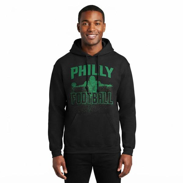 Mens Tailgate Philadelphia Football Dissolve Hoodie - image 