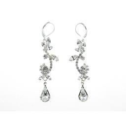 Rosa Rhinestones Weave Dangle Earrings