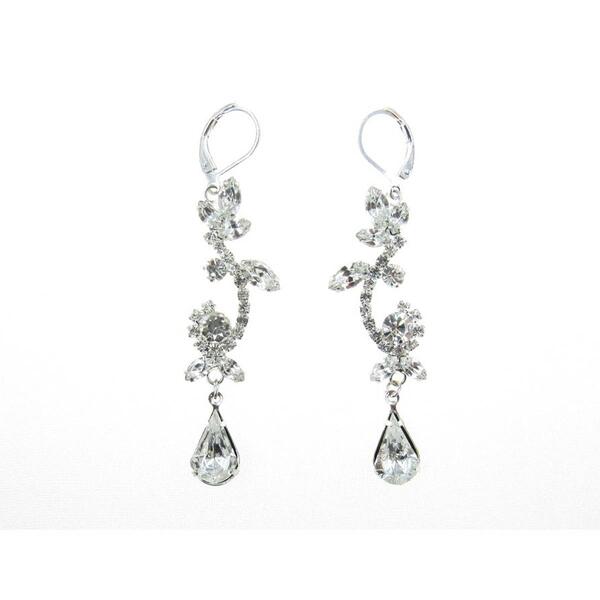 Rosa Rhinestones Weave Dangle Earrings - image 