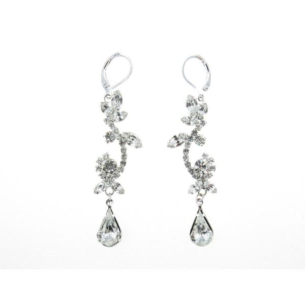 Rosa Rhinestones Weave Dangle Earrings - image 