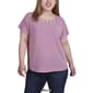 Plus Size NY Collection Cutouts and Hardware Short Sleeve Top - image 5