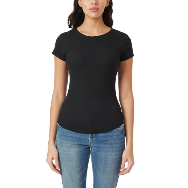 Juniors Wallflower Short Sleeve Crew Neck Tunic Tee
