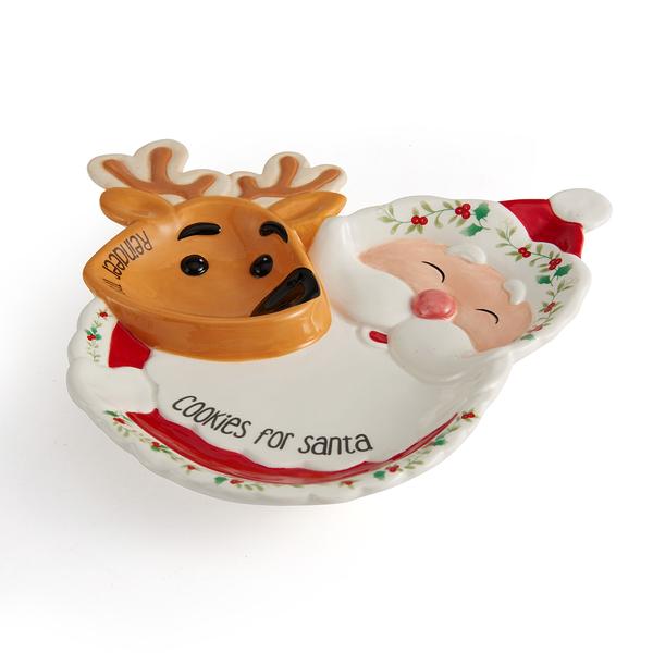 Pfaltzgraff® Winterberry Figural Santa Cookie Plate