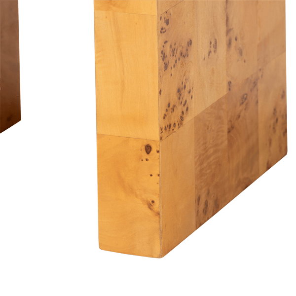 bali & pari Revelle Natural Light Mappa Real Burl Wood End Table