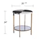 Southern Enterprises Cortinada Round Faux Marble End Table - image 4