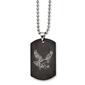 Mens Gentlemen's Classics&#40;tm&#41; Black IP-Plated Eagle Dog Tag Necklace - image 1