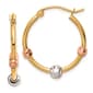 Gold Classics&#40;tm&#41; 14kt. Gold Beaded Hoop Earrings - image 1