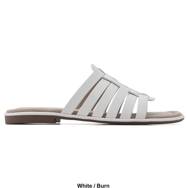 Womens White Mountain Zona Strappy Slide Sandals