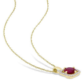 Gemstone Classics&#8482; 10kt. Gold & Ruby Pendant Necklace