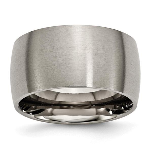 Mens Endless Affection&#40;tm&#41; Titanium 12mm Brushed Wedding Band - image 