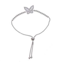 Accents by Gianni Argento Diamond Butterfly Adjustable Bracelet