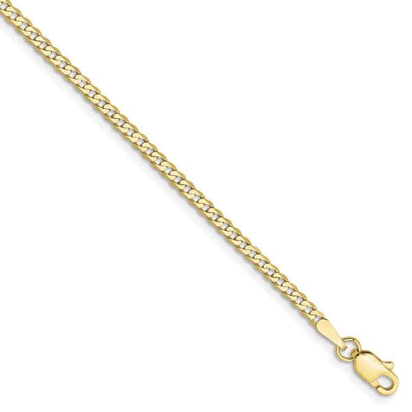 Unisex Gold Classics&#8482;10kt. Gold 2.2mm 18in Beveled Chain Necklace