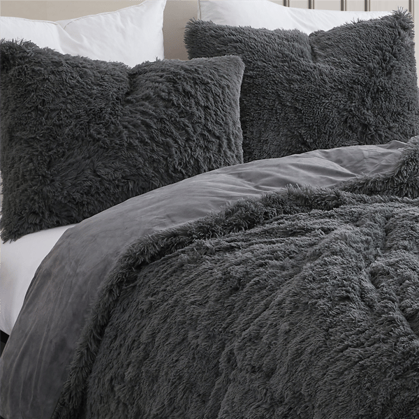 Sweet Home Collection Plush Shaggy 3pc. Comforter Set
