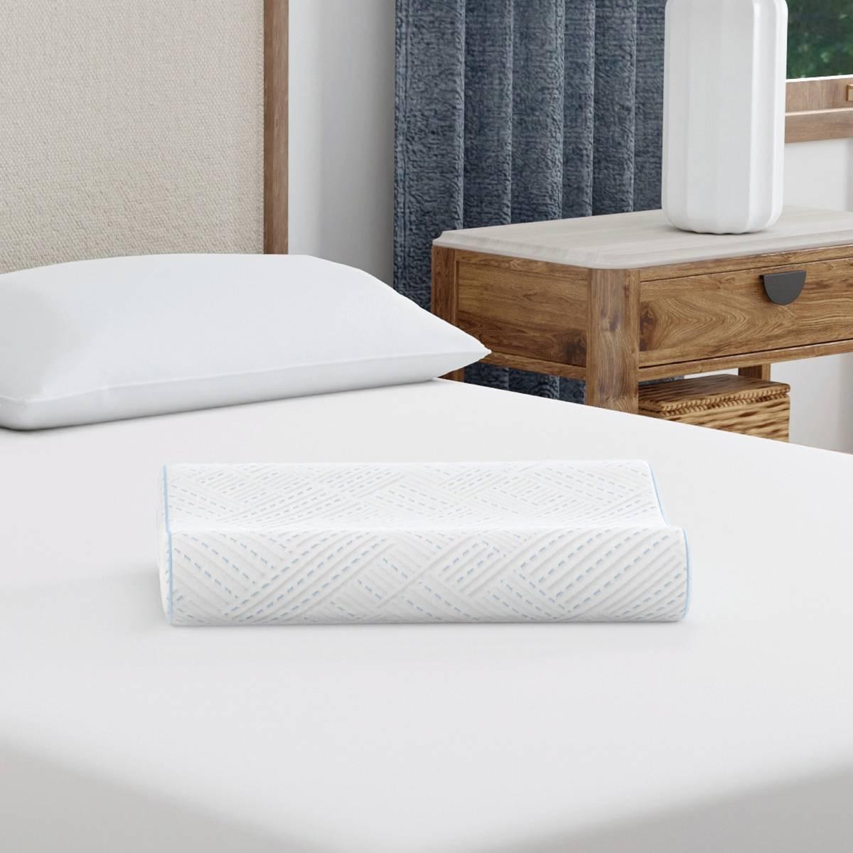 Levitate Sleep Dual Comfort Contour Memory Foam Bed Pillow