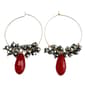 Ashley Cooper&#40;tm&#41; Gold-Tone Gypsy Hoop Earrings w/ Bead Drop - image 1