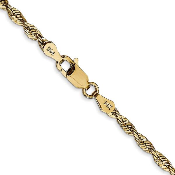 Unisex Gold Classics&#8482; 2.75mm. 14k Diamond Cut Light Rope Necklace