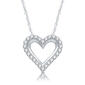 Nova Star&#40;R&#41; Sterling 1/4ctw. Lab Diamond Heart Pendant - image 1