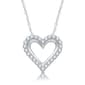 Nova Star(R) Sterling 1/4ctw. Lab Diamond Heart Pendant - image 1
