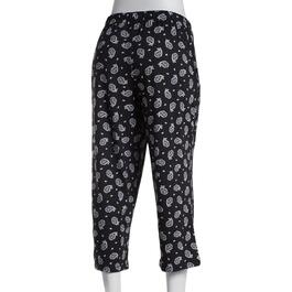 Plus Size Ren&#233; Rof&#233; Paisley Poly Suede Pajama Capris