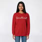 Juniors No Comment Long Sleeve Sweetheart Crew Sweatshirt - image 1