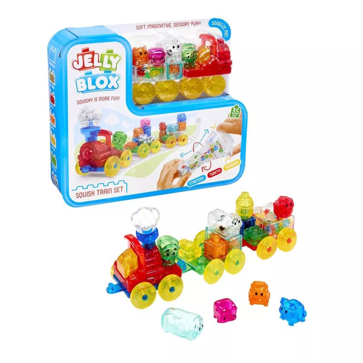 Pressman Jelly Blox Squishy Train Set