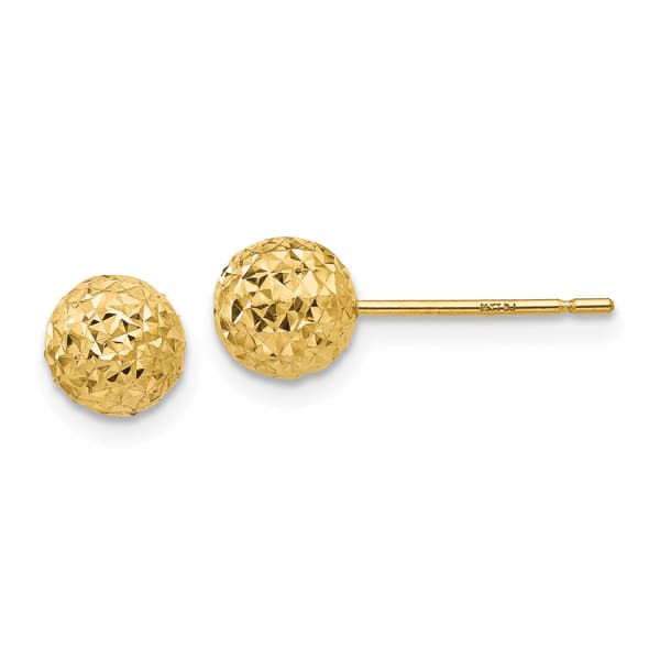 Gold Classics&#40;tm&#41; 14kt. Gold 6mm Stud Earrings - image 