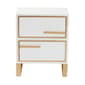 Baxton Studio Giolla Glam & Luxe White Wood 2-Drawer Nightstand - image 4